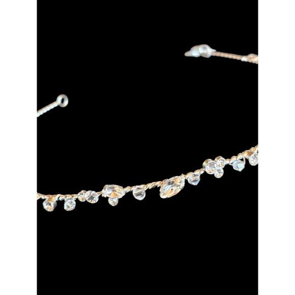 Silver Wire Minimalist Rhinestone Tiara/Headband - Marionat - Picture 4 of 4